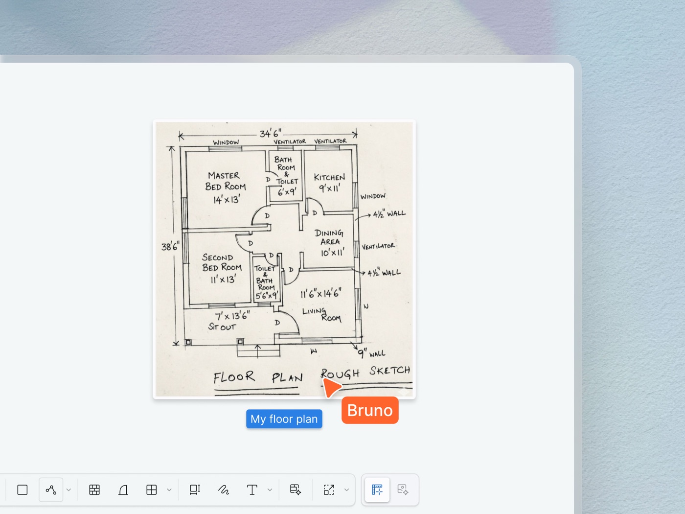 Import the existing floor plan