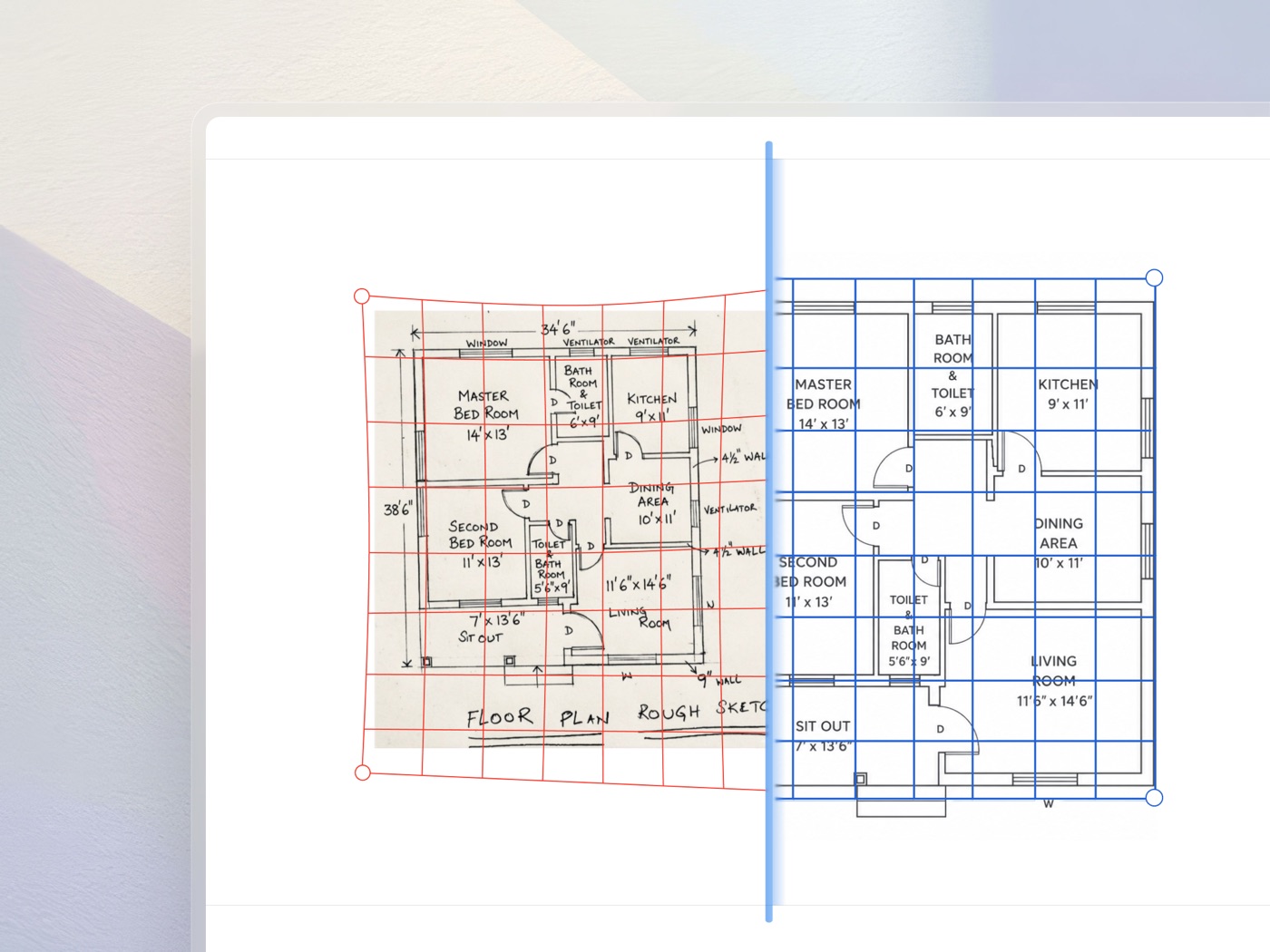 Automatic perspective & scale correction